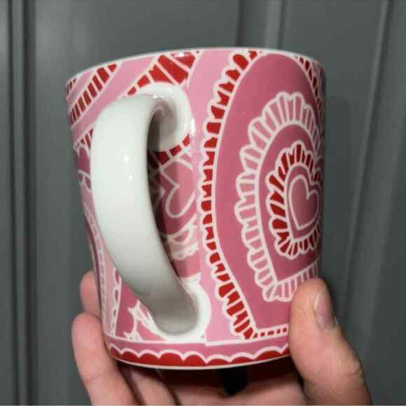 Starbucks 2005 Valentines Day Pink and Red Lace Hearts Collector’s Mug - Picture 4 of 6